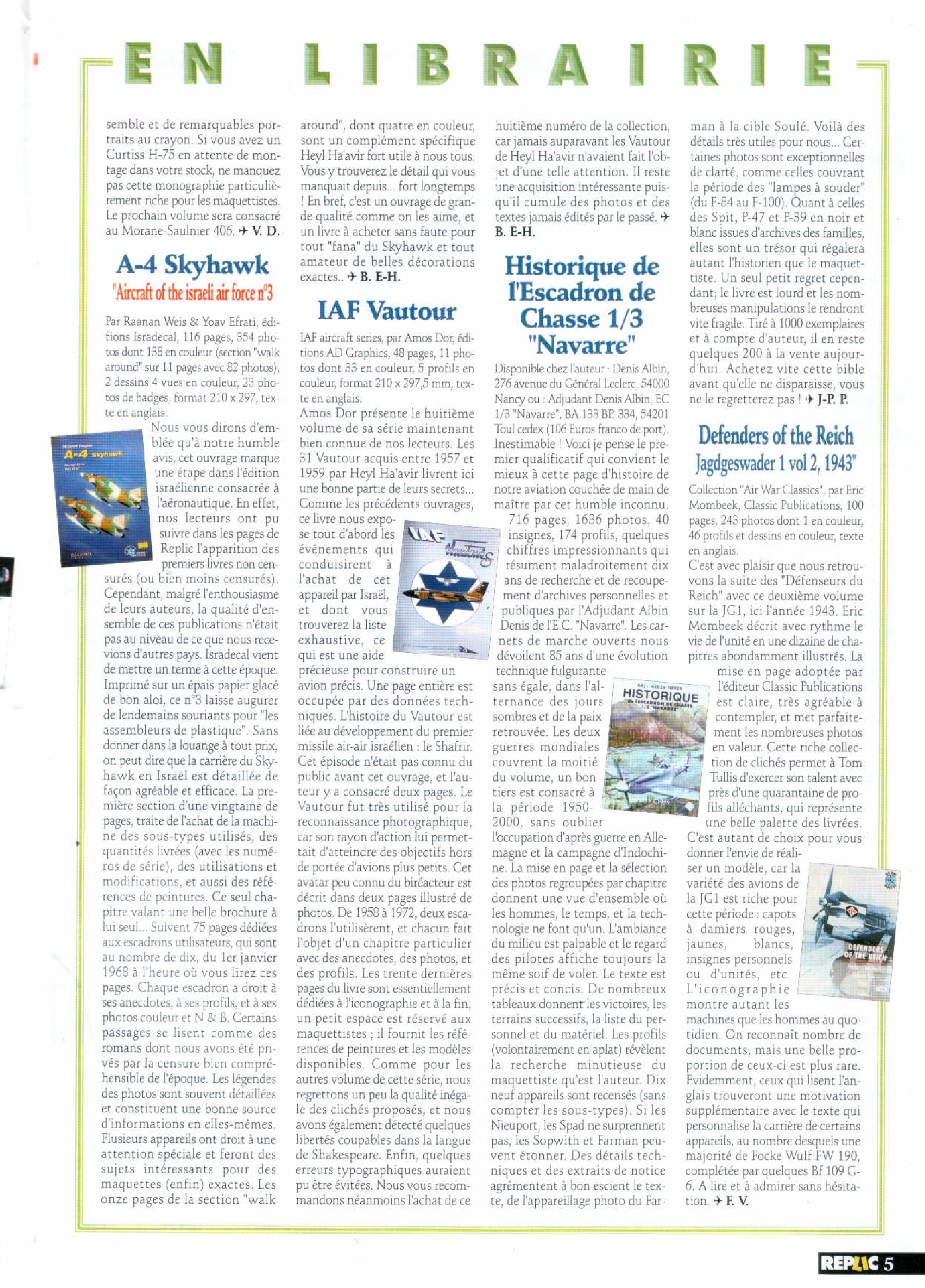 Replic 131 - P51, Supermarine Walrus, Me 262, Jean Demozay